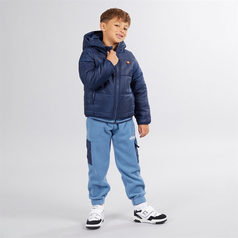 Ellesse Kids Boys Vinchenzo Hooded Padded Jacket Navy - Image 3