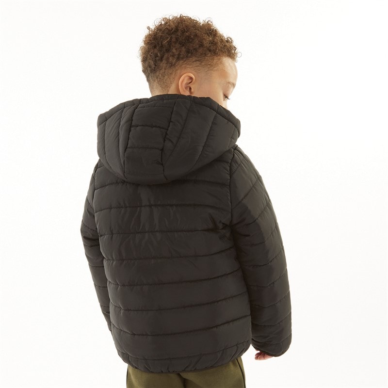 Ellesse Boys Gallio Hooded Padded Jacket Black - Image 2