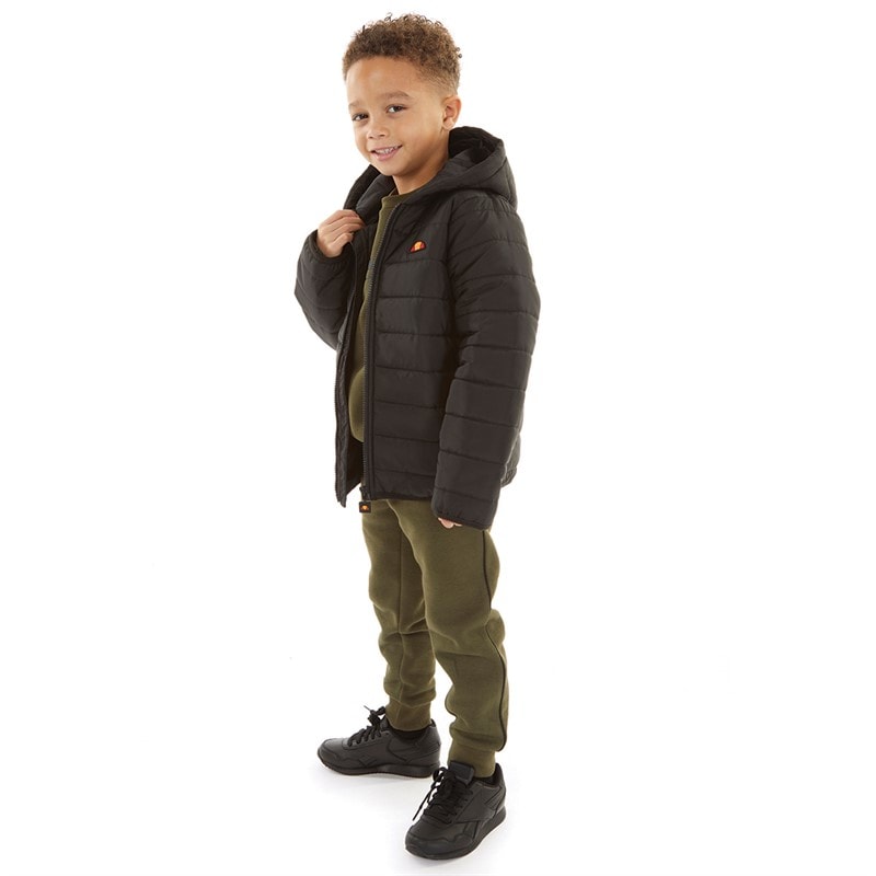Ellesse Boys Gallio Hooded Padded Jacket Black - Image 3