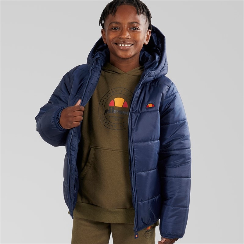 Ellesse Junior Boys Vinchenzo Hooded Padded Jacket Navy