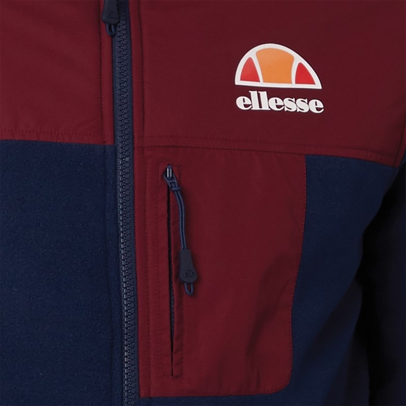 Ellesse Mens Drago Hooded Fleece Jacket Navy - Image 3