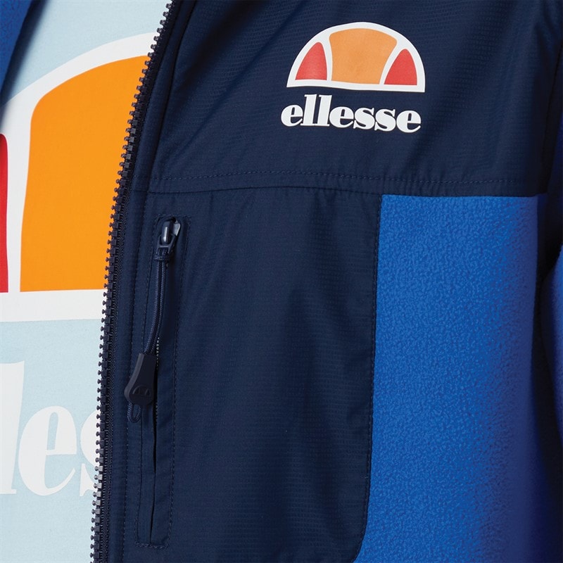 Ellesse Mens Drago Hooded Fleece Jacket Blue - Image 3