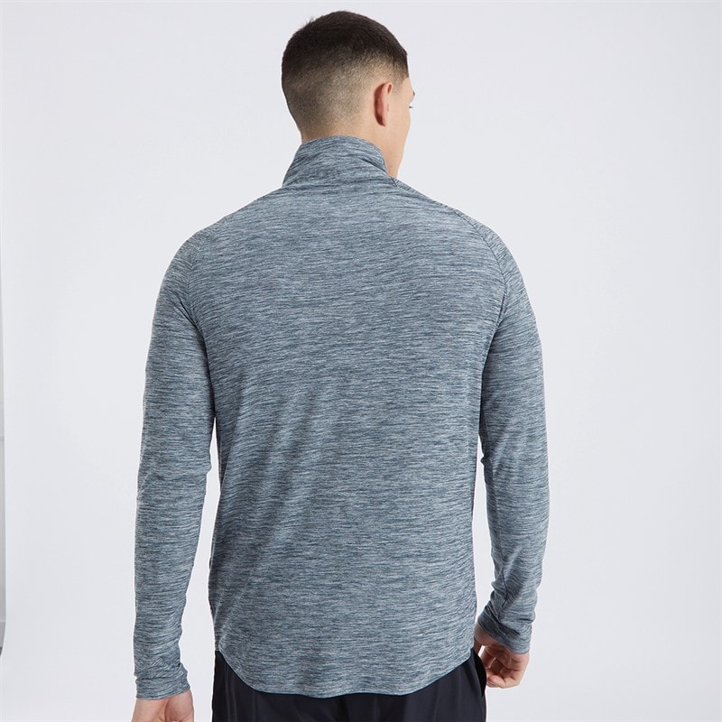 Ellesse Mens Fasano 1/4 Zip Light Grey Marl - Image 2