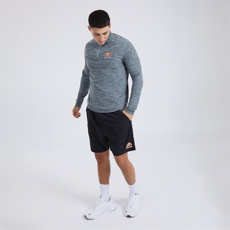 Ellesse Mens Fasano 1/4 Zip Light Grey Marl - Image 4