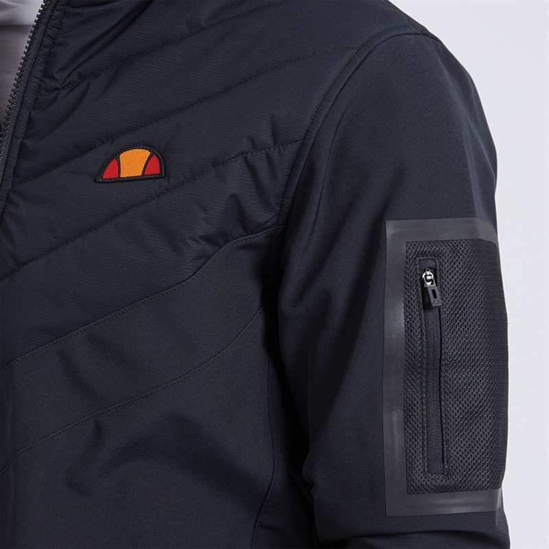 Ellesse Mens Angiolo Hybrid Half Zip Jacket Black - Image 3