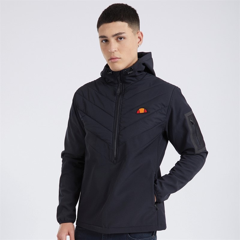 Ellesse Mens Angiolo Hybrid Half Zip Jacket Black - Image 5