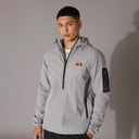 Ellesse Mens Angiolo Hybrid Half Zip Jacket Light Grey