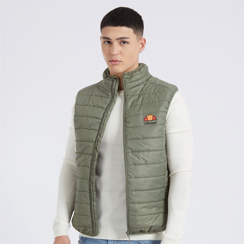 Ellesse Mens Portina Gilet Khaki