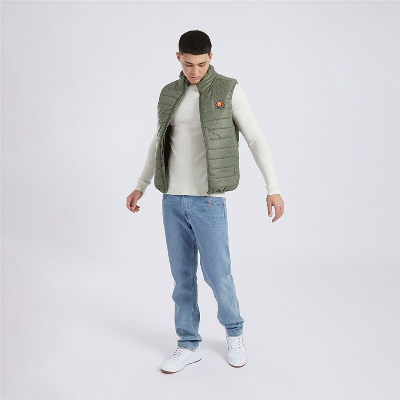 Ellesse Mens Portina Gilet Khaki - Image 4