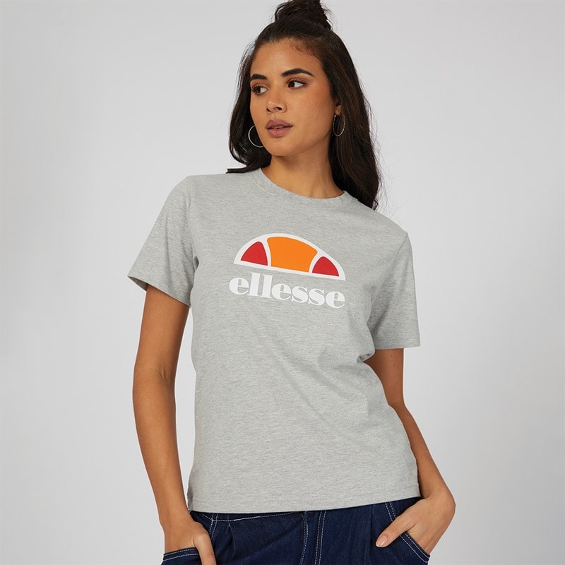 Ellesse Womens Arieth Logo T-Shirt Grey Marl - Image 3