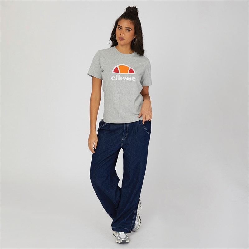 Ellesse Womens Arieth Logo T-Shirt Grey Marl - Image 4