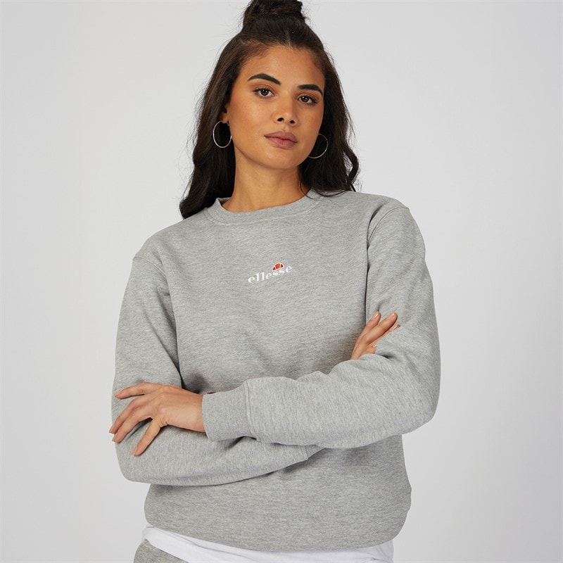 Ellesse Womens Siciliano Sweatshirt Grey Marl - Image 1
