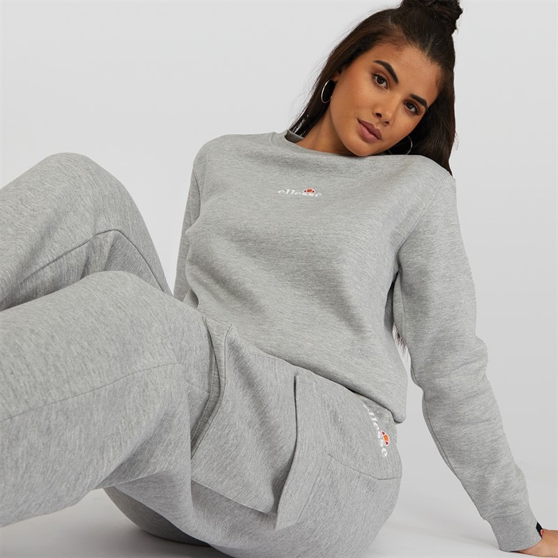 Ellesse Womens Siciliano Sweatshirt Grey Marl - Image 3