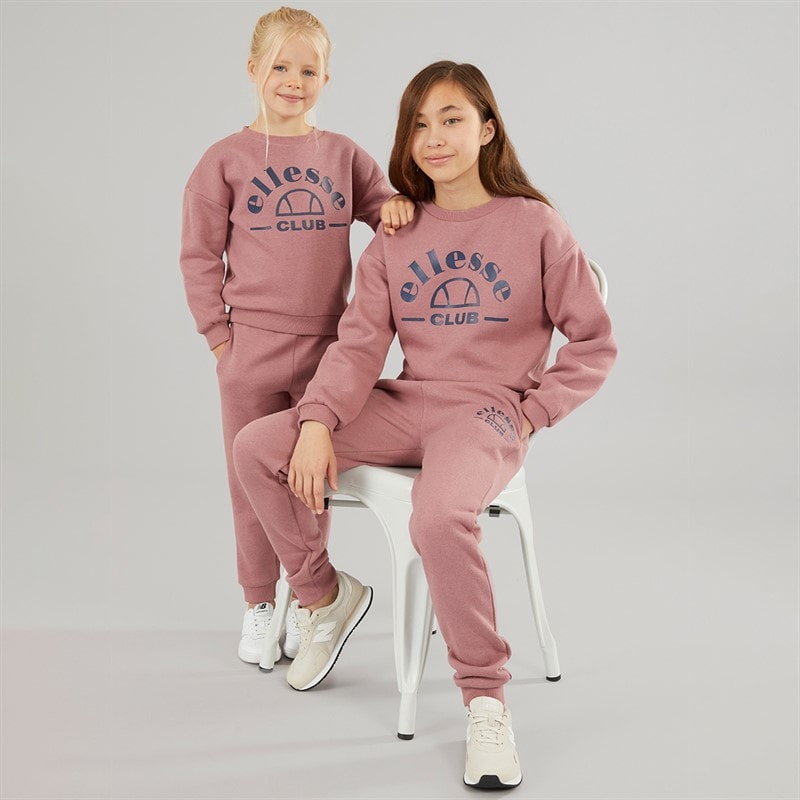 Ellesse Girls Kayla Sweatshirt And Joggers Rose - Image 3