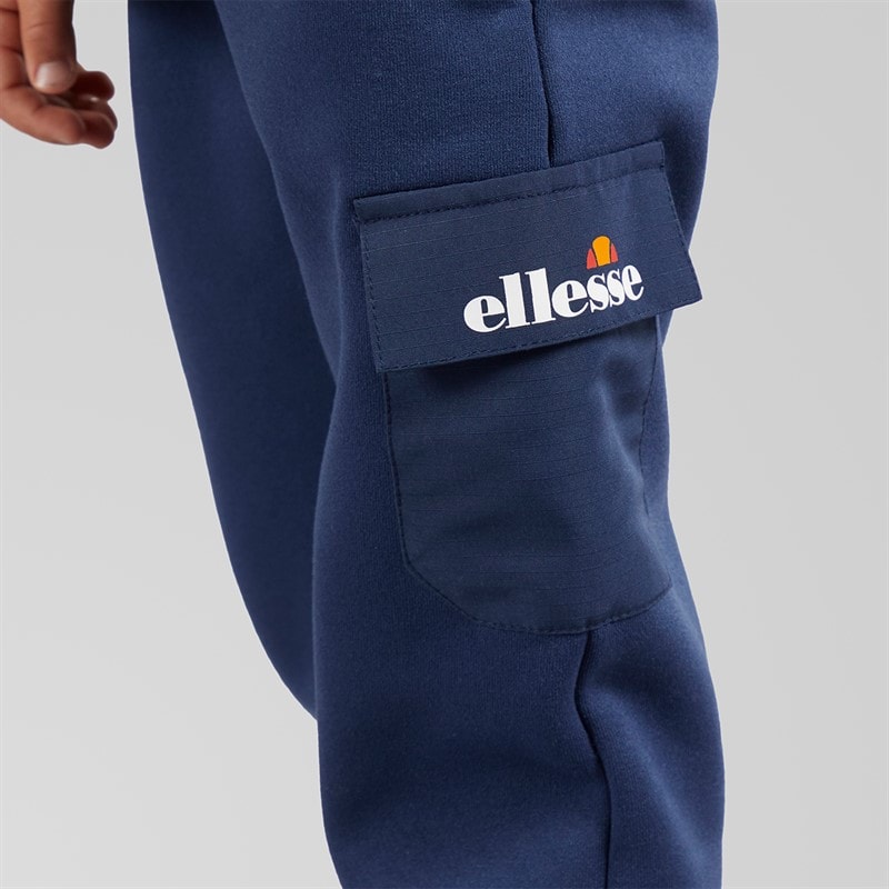Ellesse Boys Enrique Sherpa Hooded Jacket And Joggers Navy - Image 5