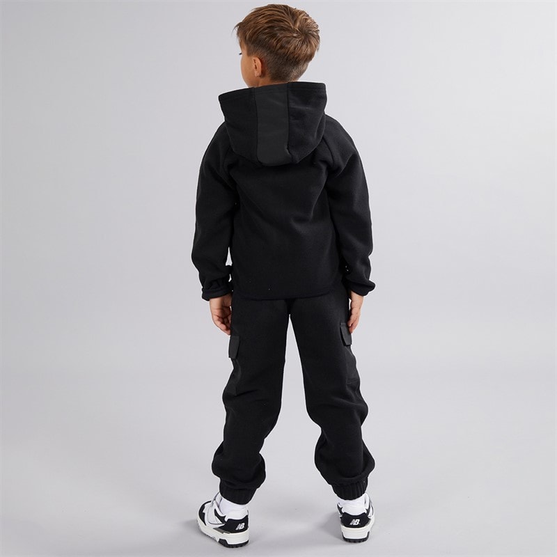Ellesse Boys Dylan Polafleece Hoodie And Joggers Black - Image 2