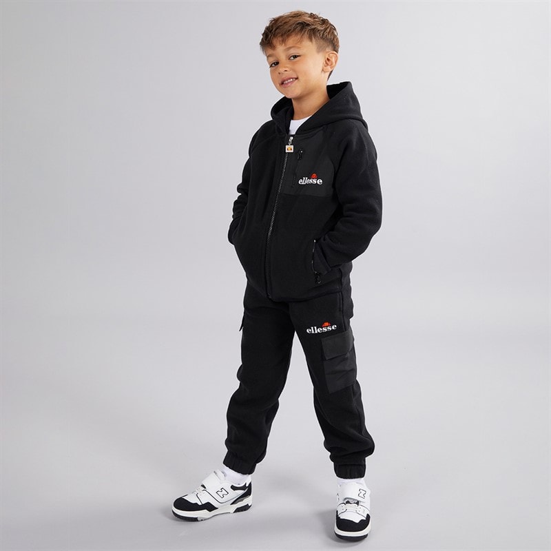 Ellesse Boys Dylan Polafleece Hoodie And Joggers Black - Image 4