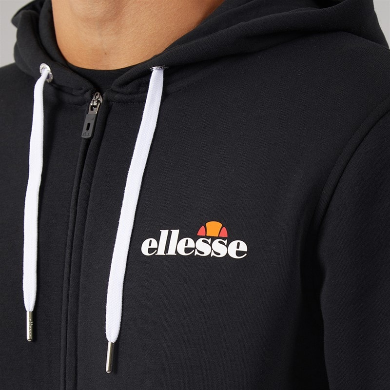 Ellesse Mens Klemerio Full Zip Hoodie Black - Image 3