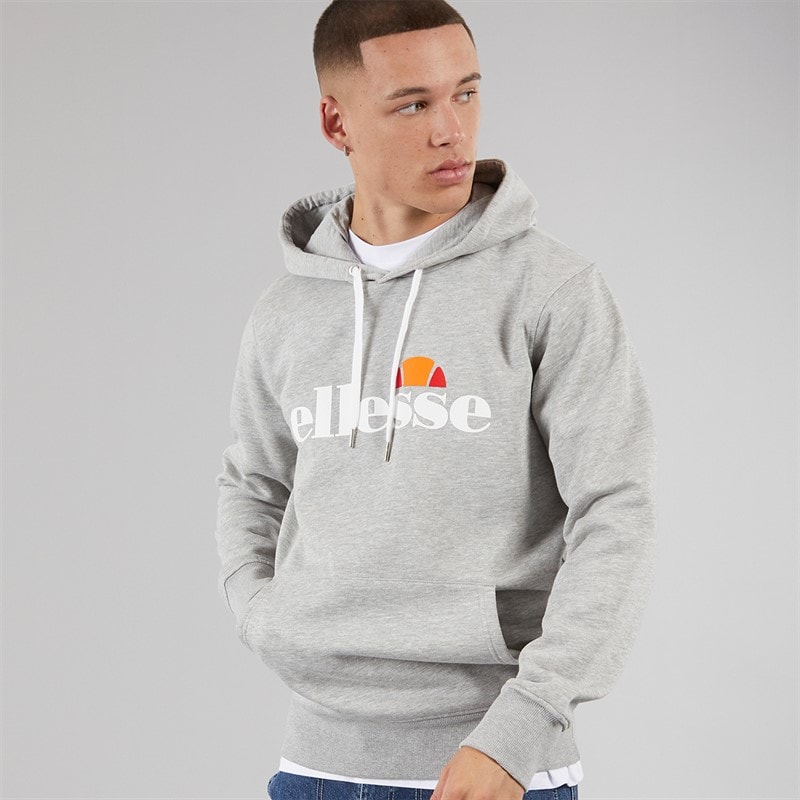 Ellesse Mens Morristown Hoodie Light Grey Marl - Image 1