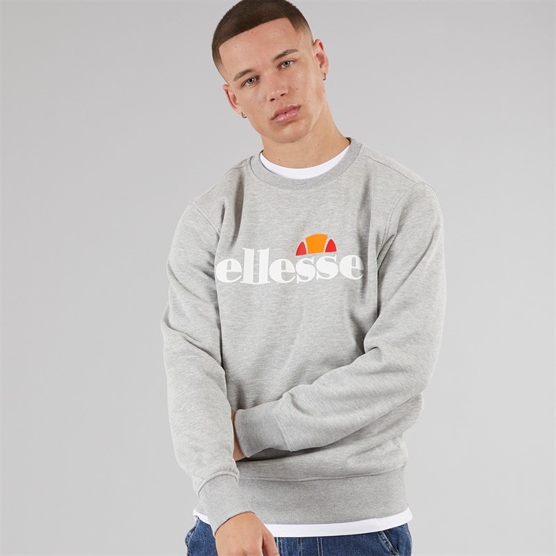 Ellesse Mens Sikanni Sweatshirt Light Grey Marl