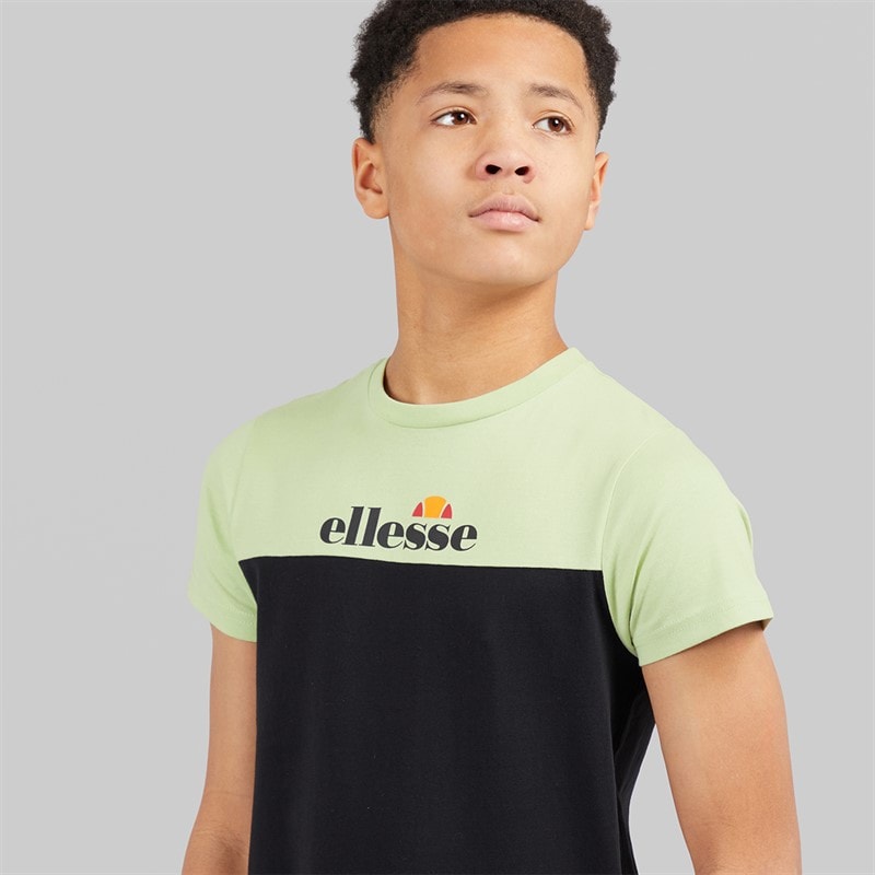 Ellesse Junior Boys Adamo T-Shirt And Cargo Shorts Set Light Green 511 - Image 3