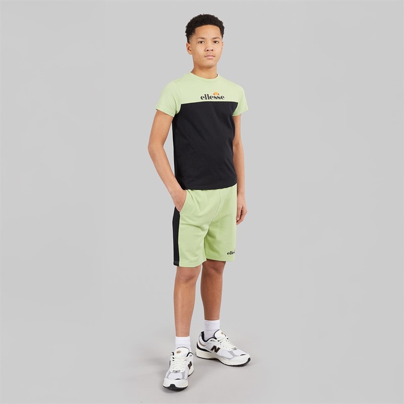 Ellesse Junior Boys Adamo T-Shirt And Cargo Shorts Set Light Green 511 - Image 4