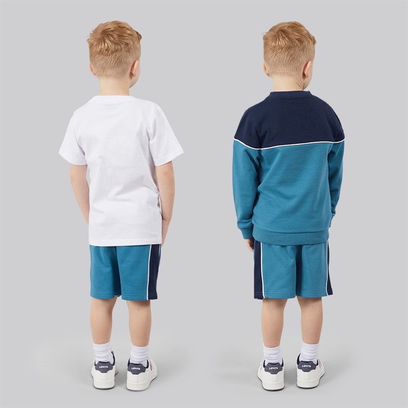 Ellesse Boys Adrian Sweatshirt T-Shirt And Shorts Three Pack Set Dark Blue 420 - Image 2