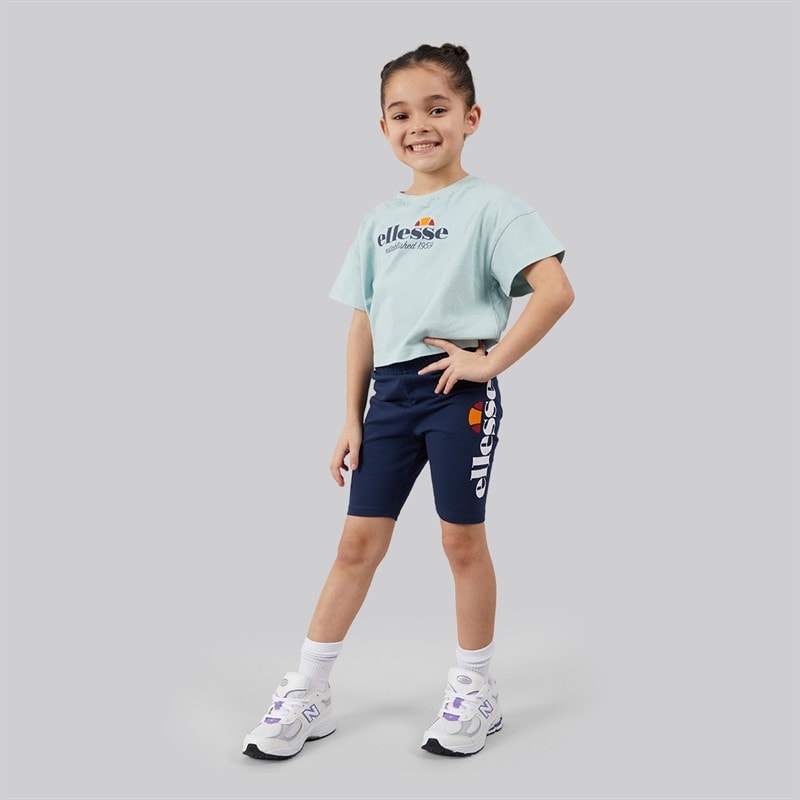 Ellesse Girls Ottavia Logo T-Shirts And Shorts Four Piece Set Light Green 511 - Image 4