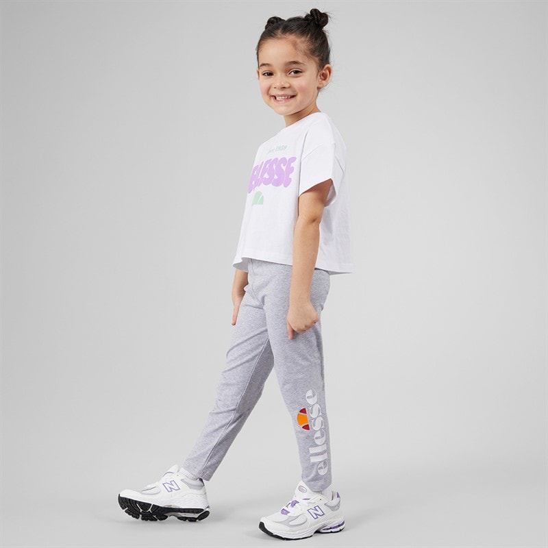 Ellesse Girls Serafina Logo T-Shirts And Leggings Four Piece Set Light Purple 302 - Image 4