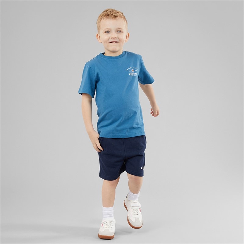 Ellesse Boys Issac T-Shirts Shorts And Joggers Four Piece Set Navy 429 - Image 3