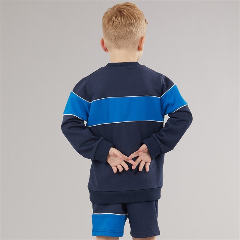 Ellesse Boys Biagio Sweatshirt And Shorts Set Blue 402 - Image 2
