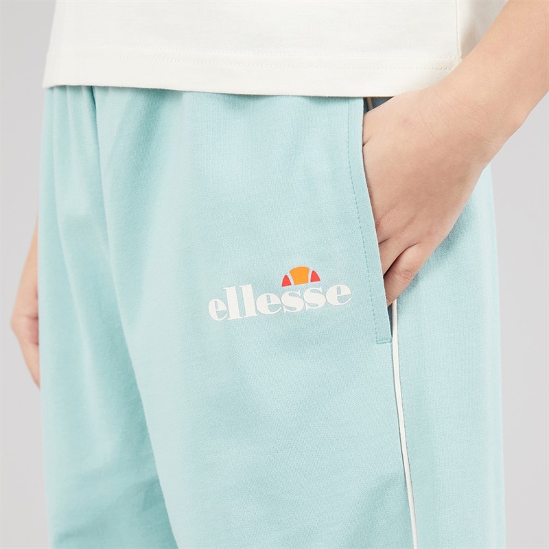 Ellesse Junior Girls Fiorella Logo T-Shirt And Track Pants Set Light Green 511 - Image 5