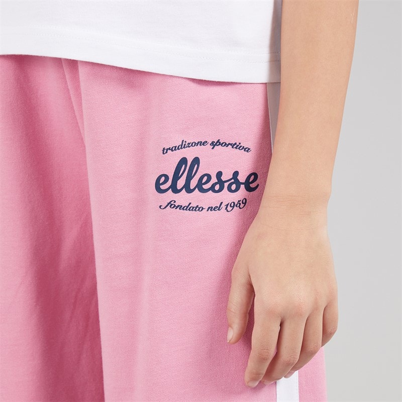 Ellesse Junior Girls Mariella T-Shirt And Popper Track Pants Set Pink 814 - Image 3