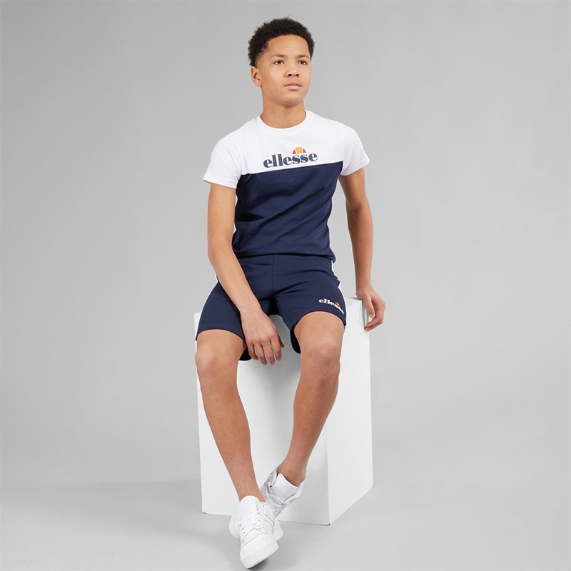 Ellesse Junior Boys Vincent T-Shirt And Shorts Three Pack Set Navy 429 - Image 4