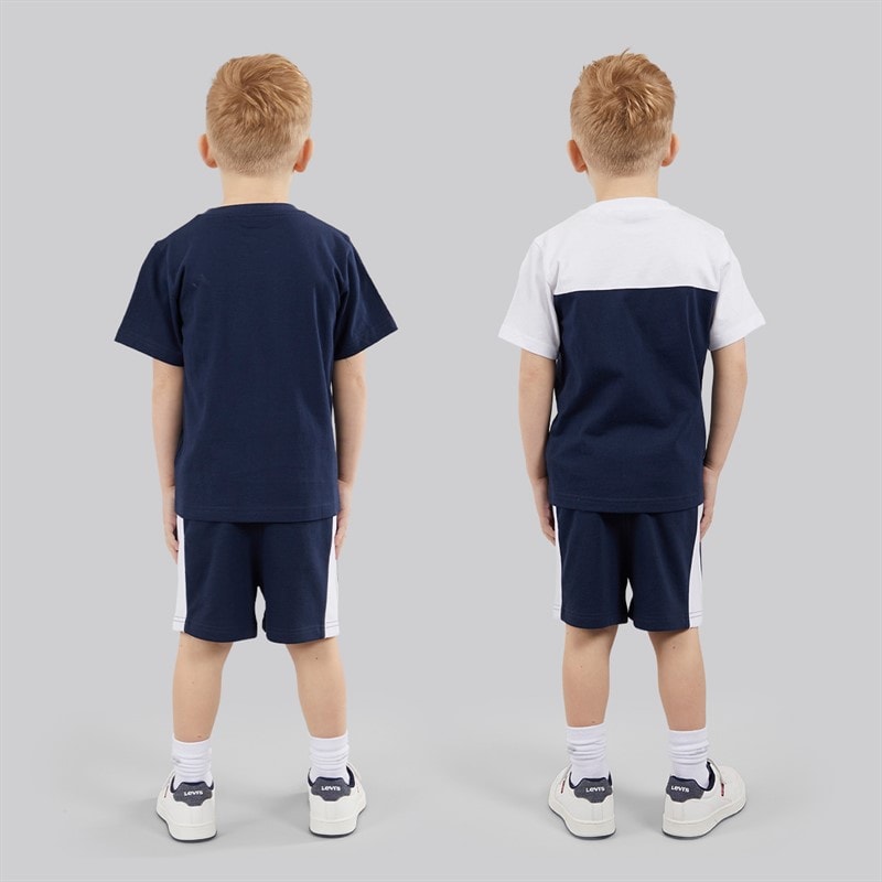 Ellesse Boys Vincent T-Shirt And Shorts Three Pack Set Navy 429 - Image 2