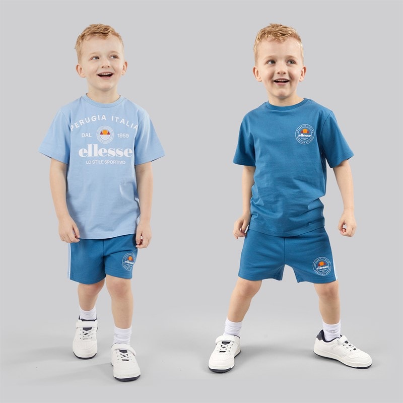 Ellesse Boys Alexander T-Shirts And Shorts Three Piece Set Navy 429 - Image 1