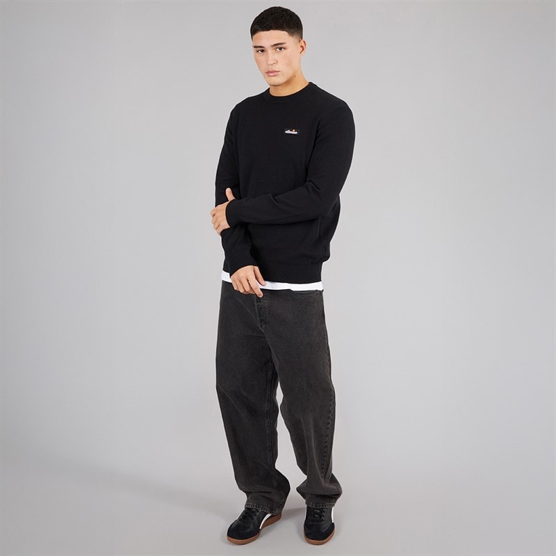 Ellesse Mens Doyle Knitted Jumper Black - Image 3