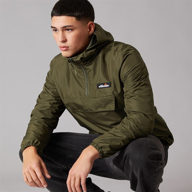 Ellesse Mens Callum Anorak Jacket Khaki - Image 1