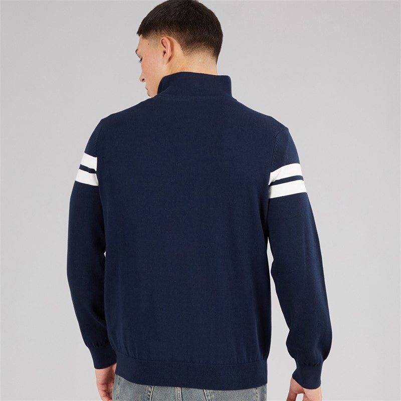 Ellesse Mens Dison 1/2 Zip Knitted Jumper Navy - Image 2