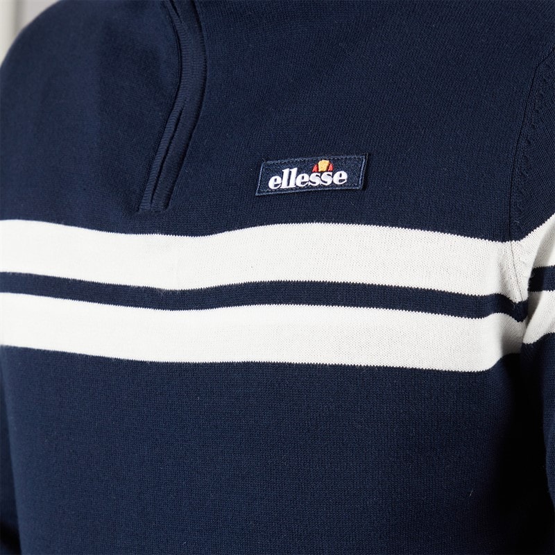 Ellesse Mens Dison 1/2 Zip Knitted Jumper Navy - Image 3