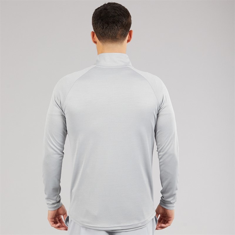 Ellesse Mens Brandon 1/4 Zip Running Top Grey - Image 2