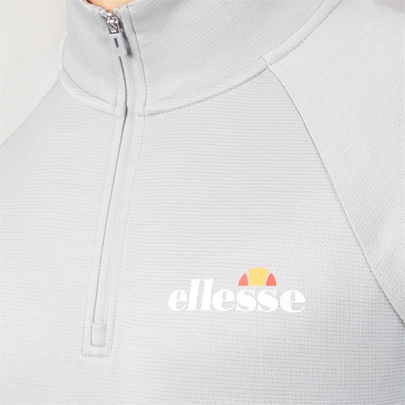 Ellesse Mens Brandon 1/4 Zip Running Top Grey - Image 3