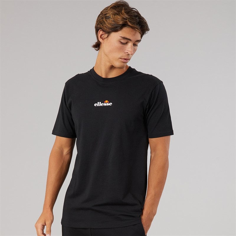 Ellesse Mens Ollio 2 Central Logo T-Shirt Black