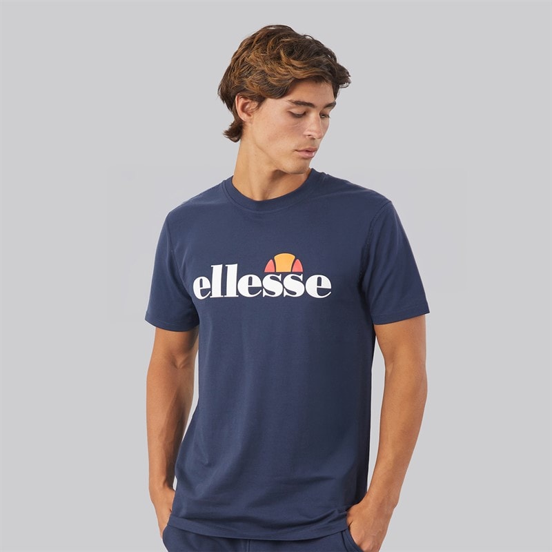 Ellesse Mens Prado 2 Large Logo T-Shirt Navy