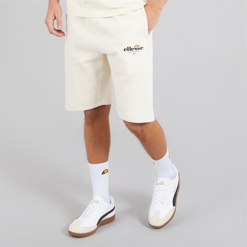 Ellesse Mens Espel Relaxed Fit Shorts Off White