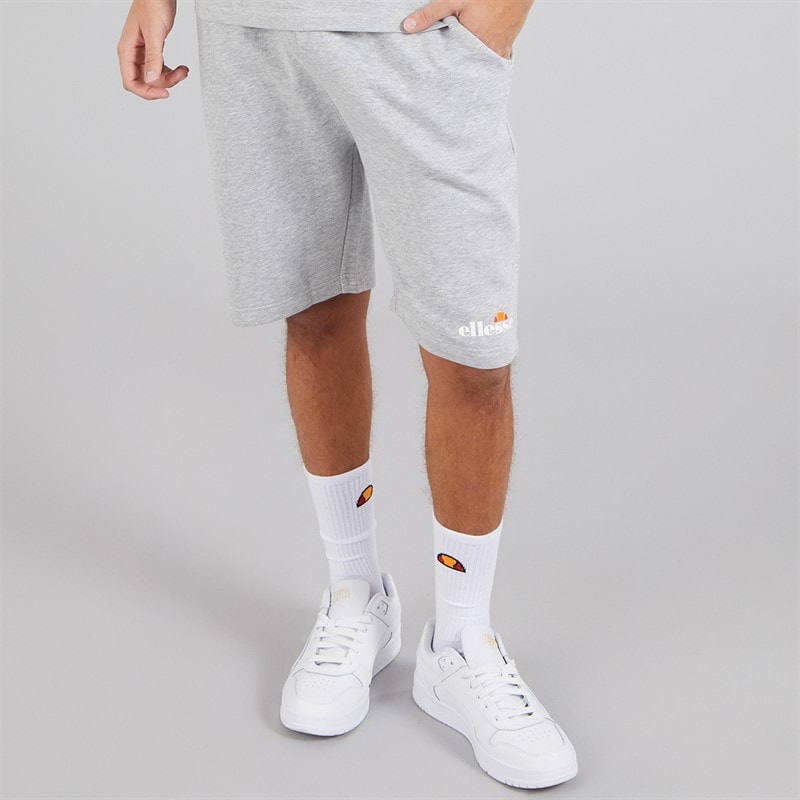 Ellesse Mens Harison Sweat Shorts Light Grey Marl