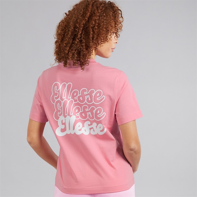 Ellesse Womens Ivana T-Shirt Bright Pink - Image 3