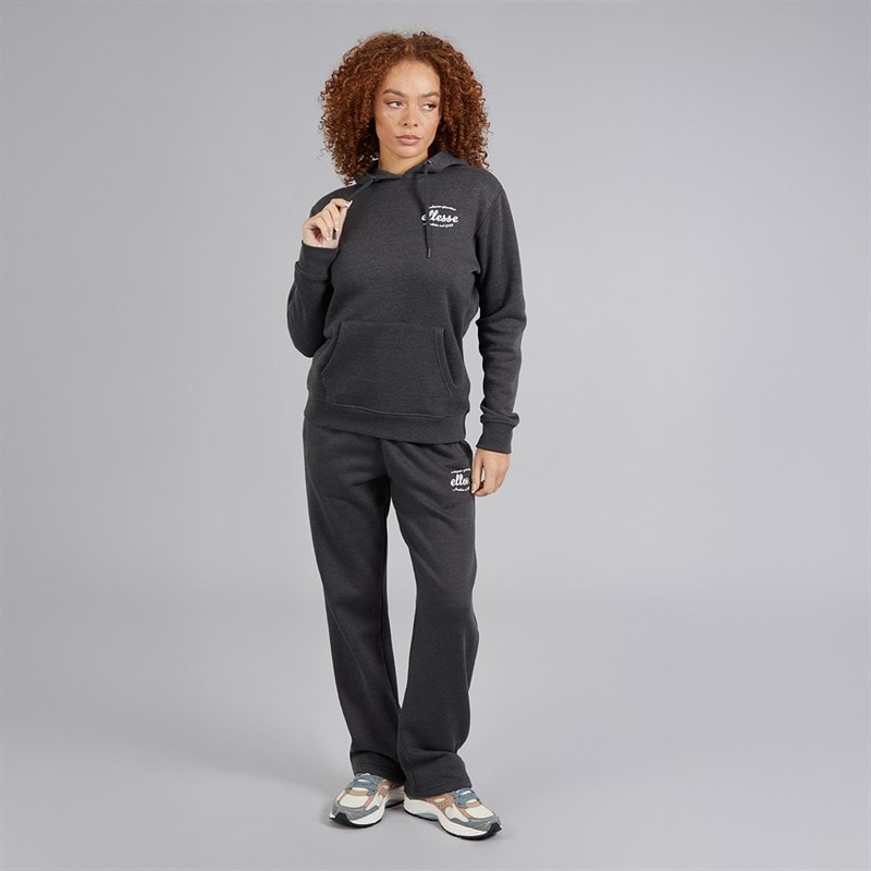 Ellesse Womens Khylie Straight Leg Sweat Pants Dark Grey Marl - Image 4