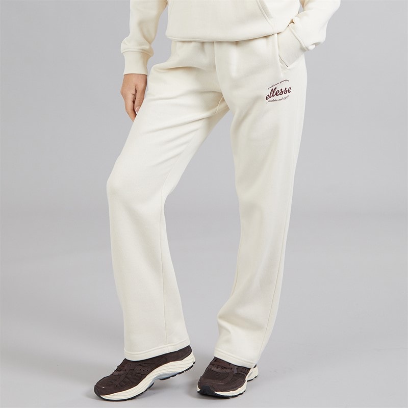 Ellesse Womens Khylie Straight Leg Sweat Pants Off White