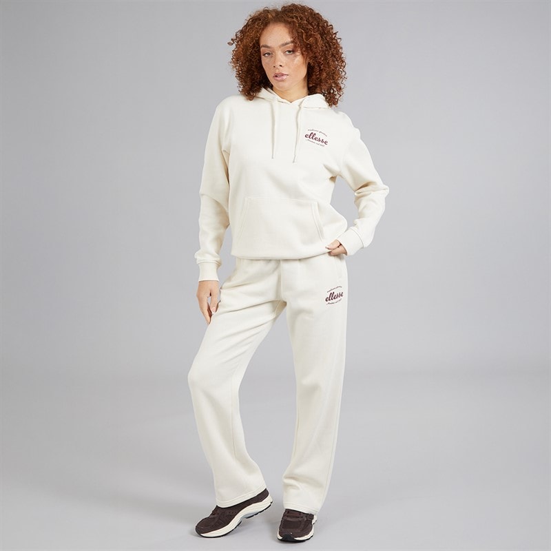 Ellesse Womens Khylie Straight Leg Sweat Pants Off White - Image 4